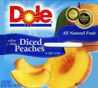 Diced Peaches in Light Syrup - 16 OZ. (1 lb.) 452g