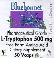 L-Tryptophan 500 mg Capsules - 50 Vcaps